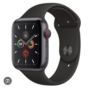 Pre-Adored Apple Smartwatch with Black Band Series 4 Size 44mm